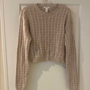NWOT Women's Beige cropped Sweater